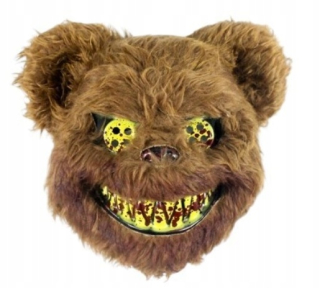 Plyšová maska Medveď na Halloween